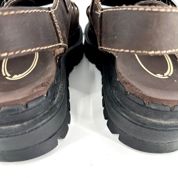 Vintage Jammers Brown Leather Platform Fisherman Sandals - Picture 10 of 12